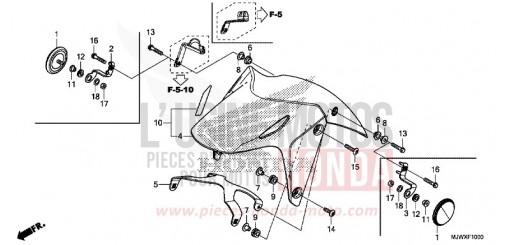 KOTFLUEGEL, VORNE CB500XAJ de 2018